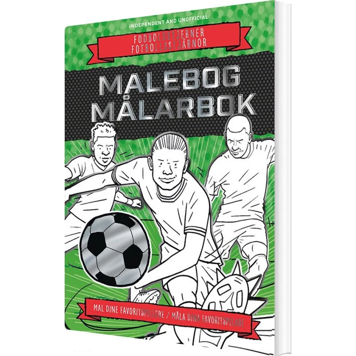 Fodboldstjerner Malebog (hæftet) – 100+ illustrationer