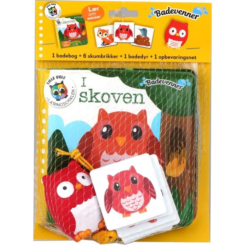 Badevenner - I Skoven: Badebog med badedyr og 6 skumbrikker