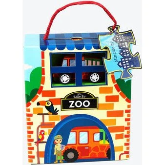Min Lille By Junior - Zoo (bog med legesæt, træbil & puslespil)