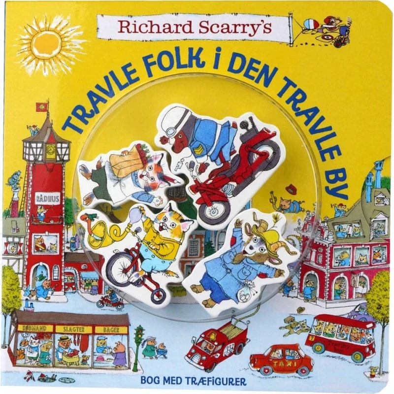 Richard Scarry: Travle folk i den travle by - Papbog med figurer