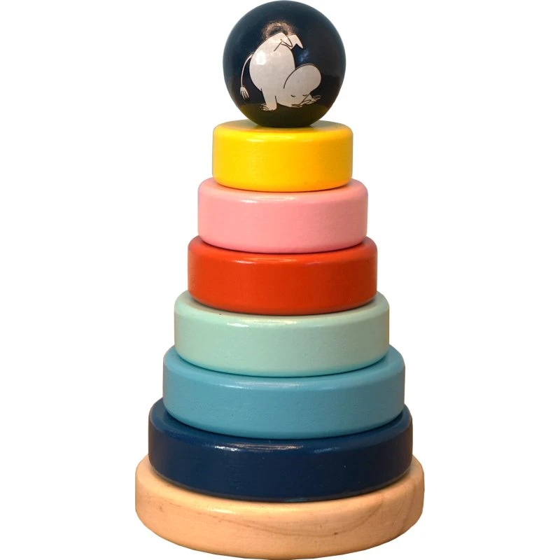 Barbo Toys Mumin stabelringe i træ (6 ringe)