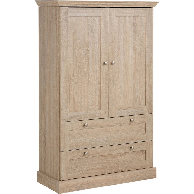 Bruce garderobeskab egetræslook 85×130×35 cm