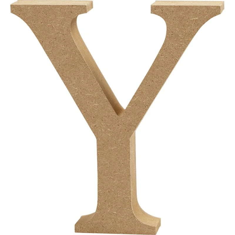 Bogstav i træ Y - H 13 cm