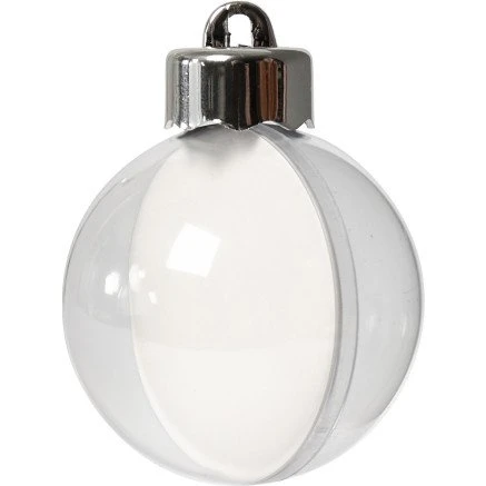 Deko-kugle, transparent Ø5 cm - 10 stk.