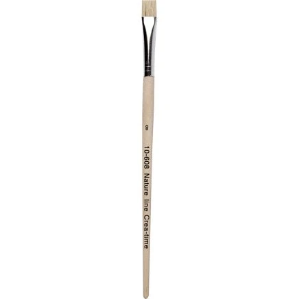 Nature Line Flad Pensel nr. 8 (18,5 cm, 10 mm) – 12 stk