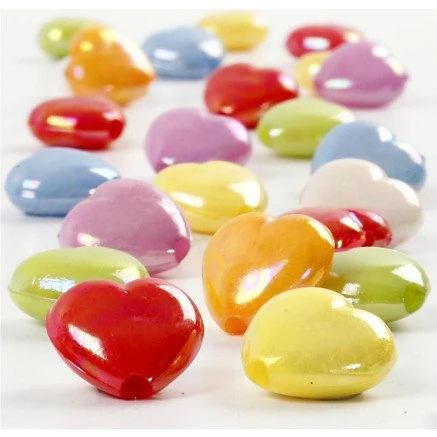 Hjerte Mix 25x15 mm, hul 3 mm - 125 ml