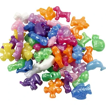 Figurmix plastperlefigurer 25 mm, hul 4 mm, 125 ml