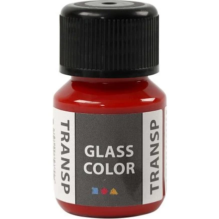 Creativ Company Glass Color Transparent, rød 30 ml