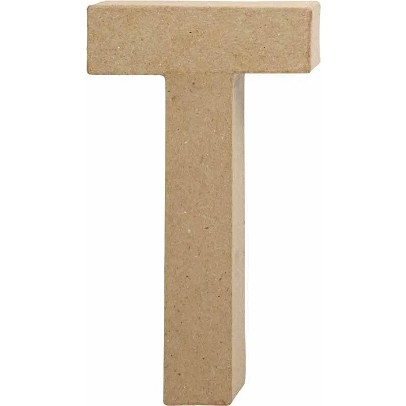 Creativ Company Bogstav T i papmaché 20,5x11x2,5 cm