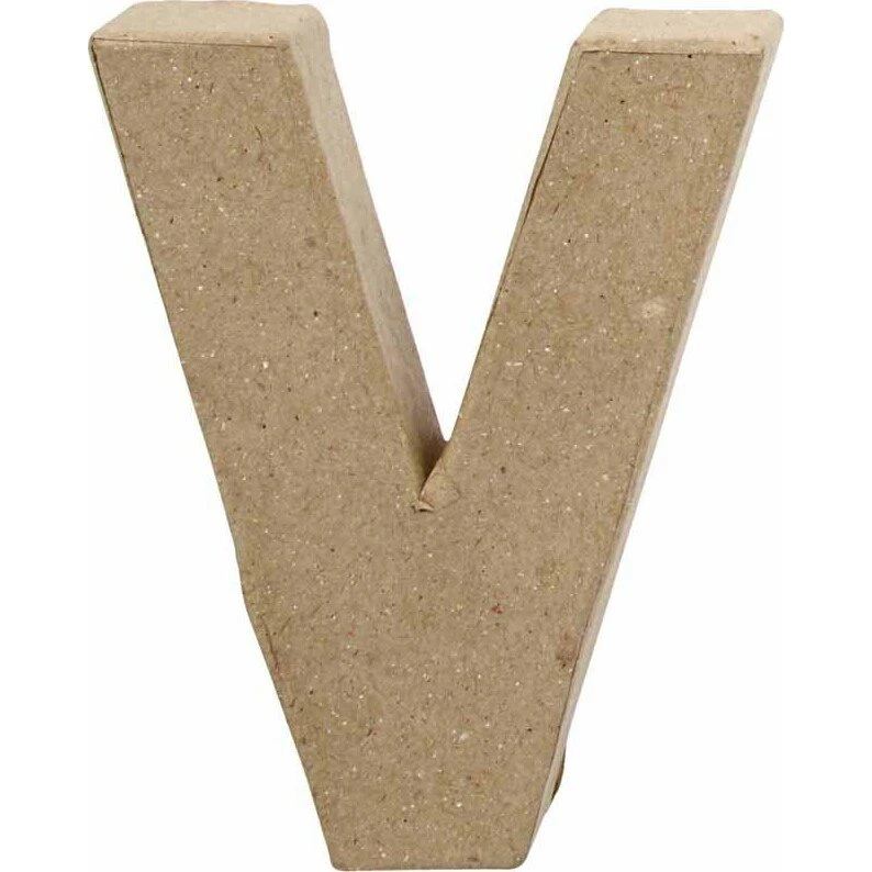 Creativ Company Bogstav V i papmaché 10x8 cm