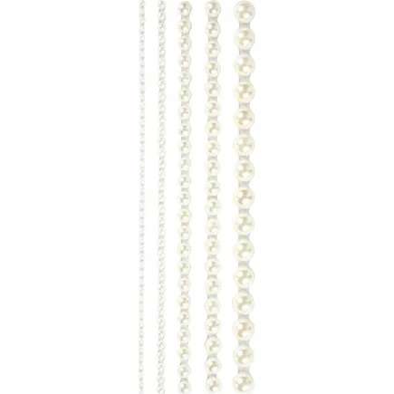 Creativ Company Halv-perler selvklæbende 2-8 mm hvid 140 stk