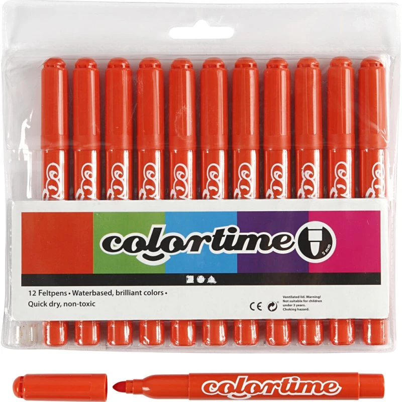 Creativ Company Mørk orange Jumbo-tusser, 12 stk.