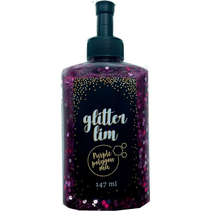 Glitterlim Purple Stjerne Mix