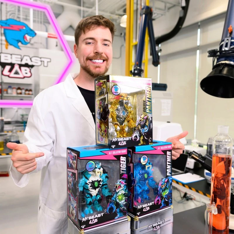 MR BEAST Lab Collector-figur 15,8 cm – 13 bevægelige led