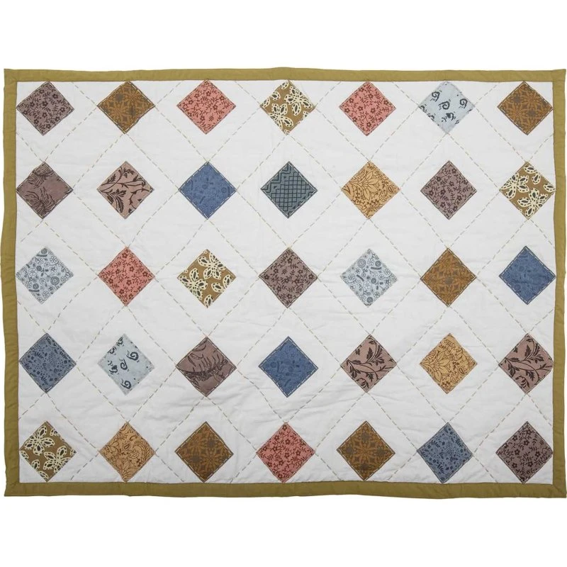 BLOOMINGVILLE MINI Melua plaid 152x127 cm – natur/multifarvet