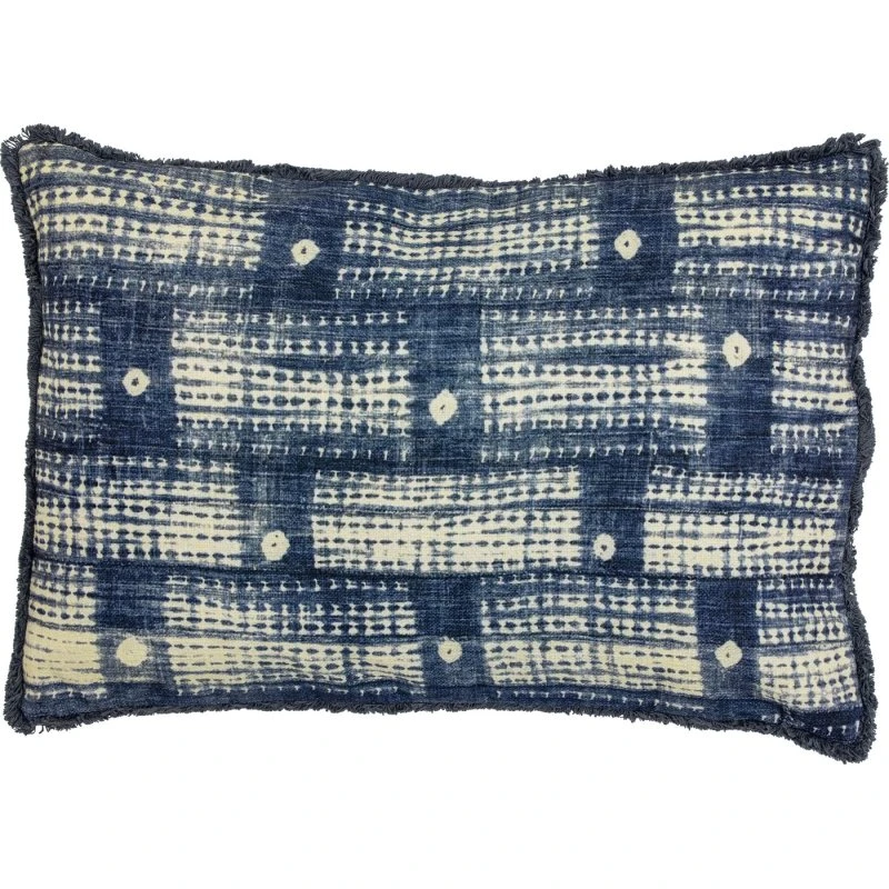 Creative Collection Fillippa pude 60x40 cm - Blå bomuld