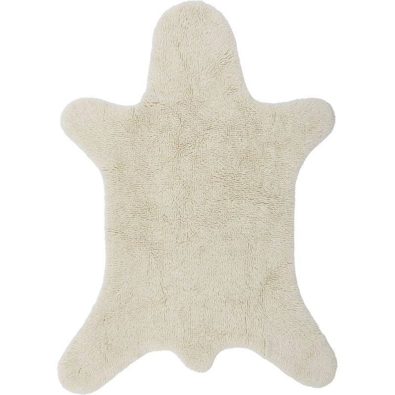 Bloomingville MINI Bear uldtæppe - hvid 200x140 cm