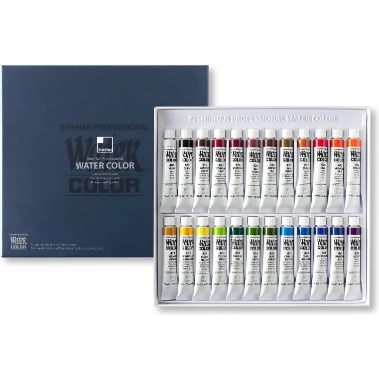 ShinHan Water Colors PRO 24-set, 7,5 ml