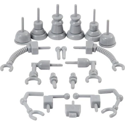 Creativ Company Robotdele, grå 0,5–6 cm, 19 stk.