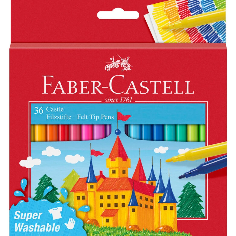 Faber-Castell Tusser til børn, 36 farver