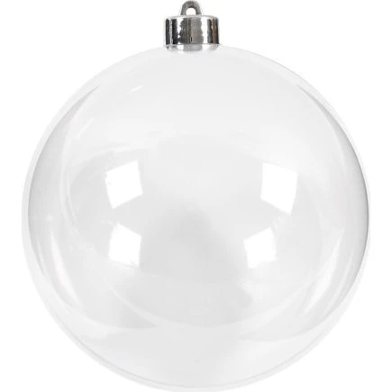 Deko-kugle 13,6 cm transparent, 1 stk.