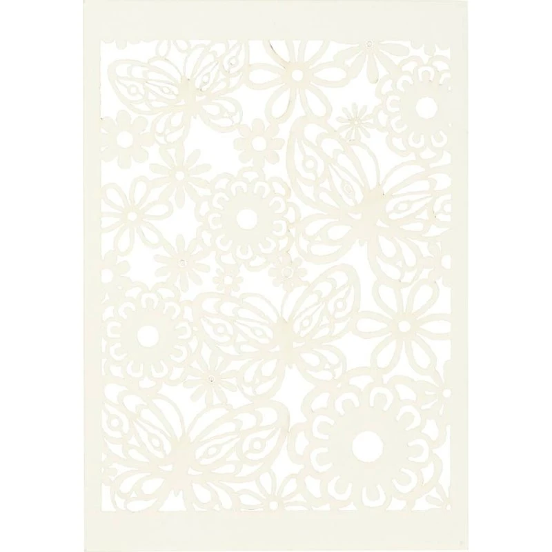 Creativ Company Blondekarton mønstret råhvid 10 stk 10,5x15 cm 200 g