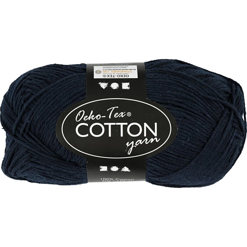 Creativ Company Bomuldsgarn 8/4 – Mørk blå 50 g (170 m)