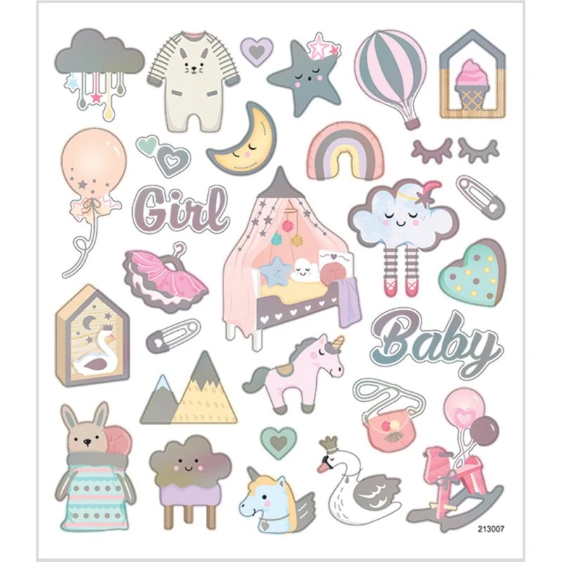 Creativ Company Stickers Baby Girl, 1 ark (15×16,5 cm)