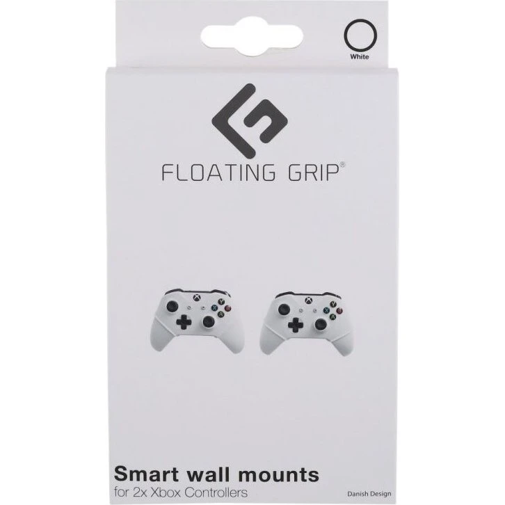 Floating Grip vægbeslag til 2 Xbox-controllere, Hvid