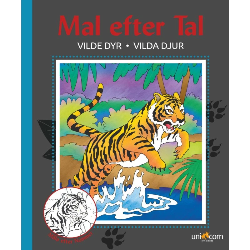 Mal efter Tal: Vilde Dyr - Malebog (24 sider)