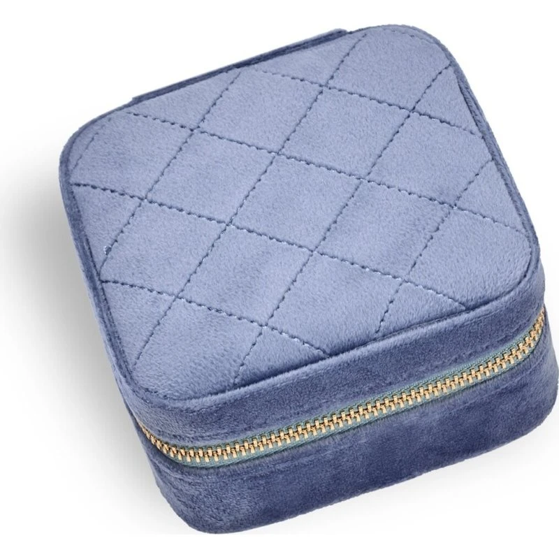 Gillian Jones Smykkeskrin - Blå velour 10x10x5 cm