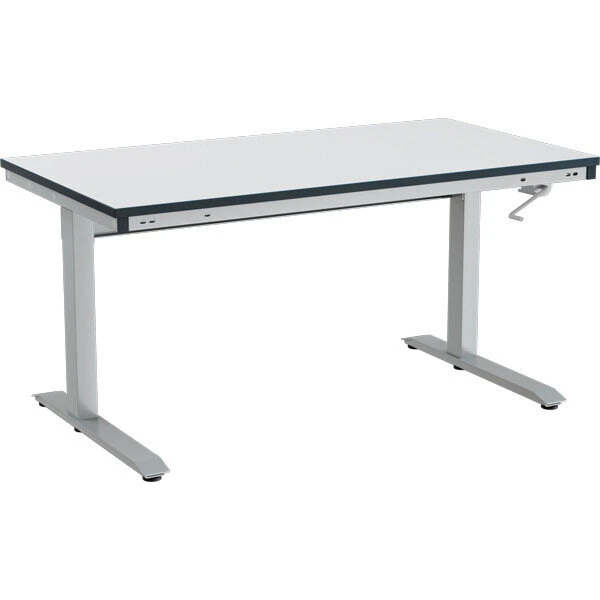 ErgoNomi hæve-sænkebord 2000x800 mm, grå HPL 24 mm