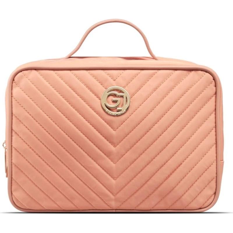 Gillian Jones 2-rums traincase, quiltet coral nylon