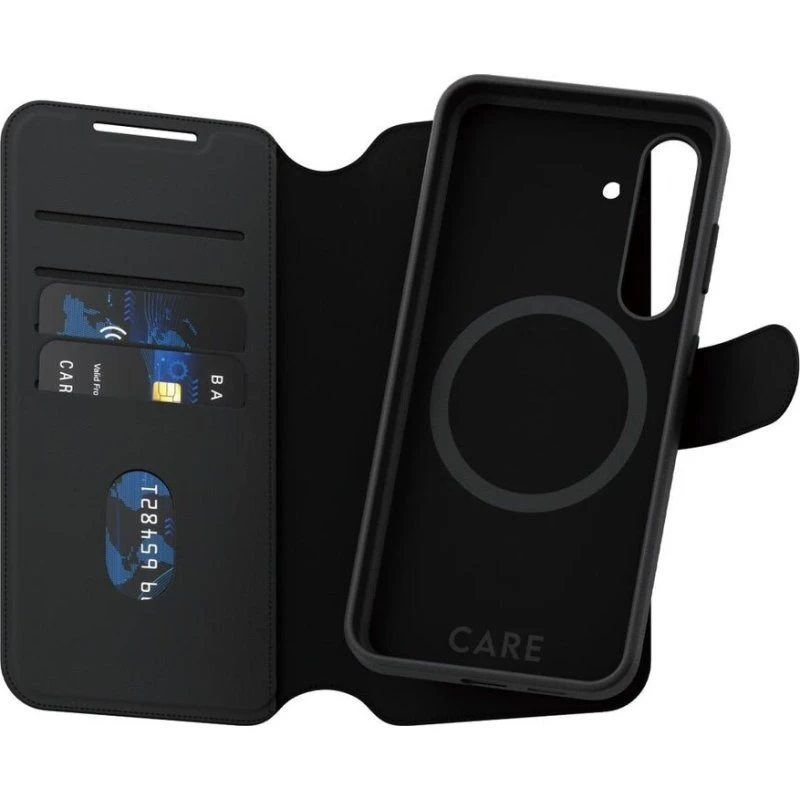CARE by PanzerGlass Tango 2-i-1 wallet QI til Samsung Galaxy S24+ - Sort