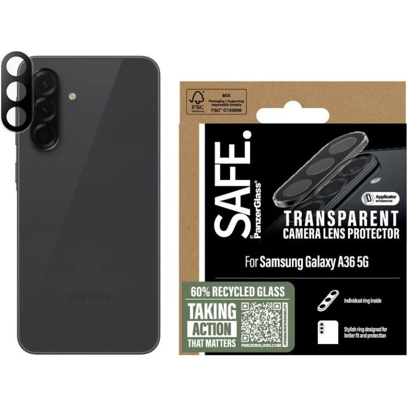 SAFE by PanzerGlass Kamera-beskyttelse til Samsung Galaxy A36 5G