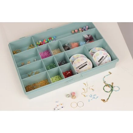 Raaco Opbevaringsbox Box 14, 33,2×25,4×5,5 cm – turkis