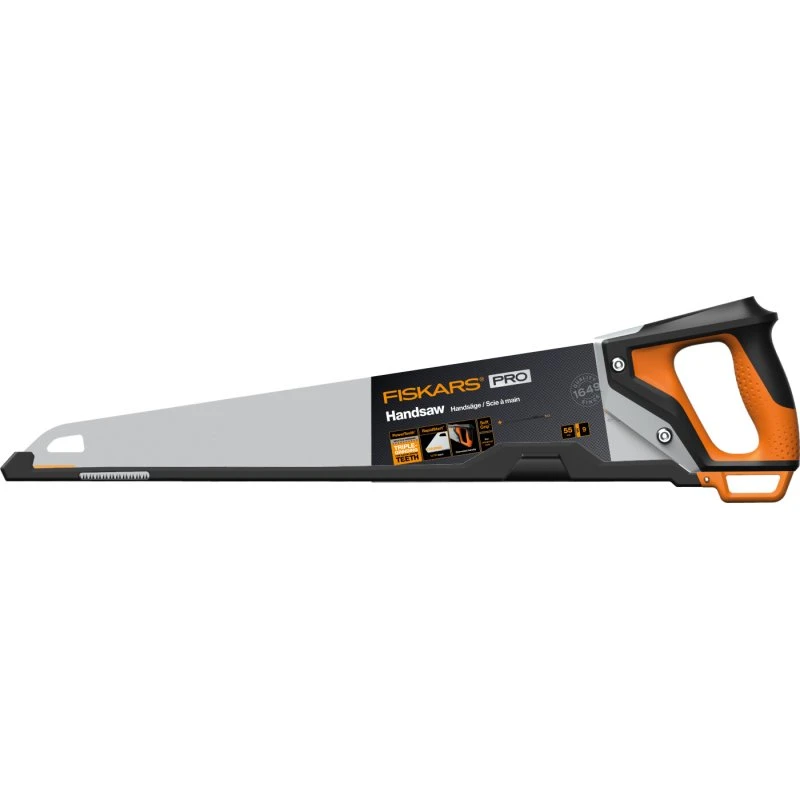 Fiskars Pro PowerTooth håndsav 55 cm – sort/orange/sølv