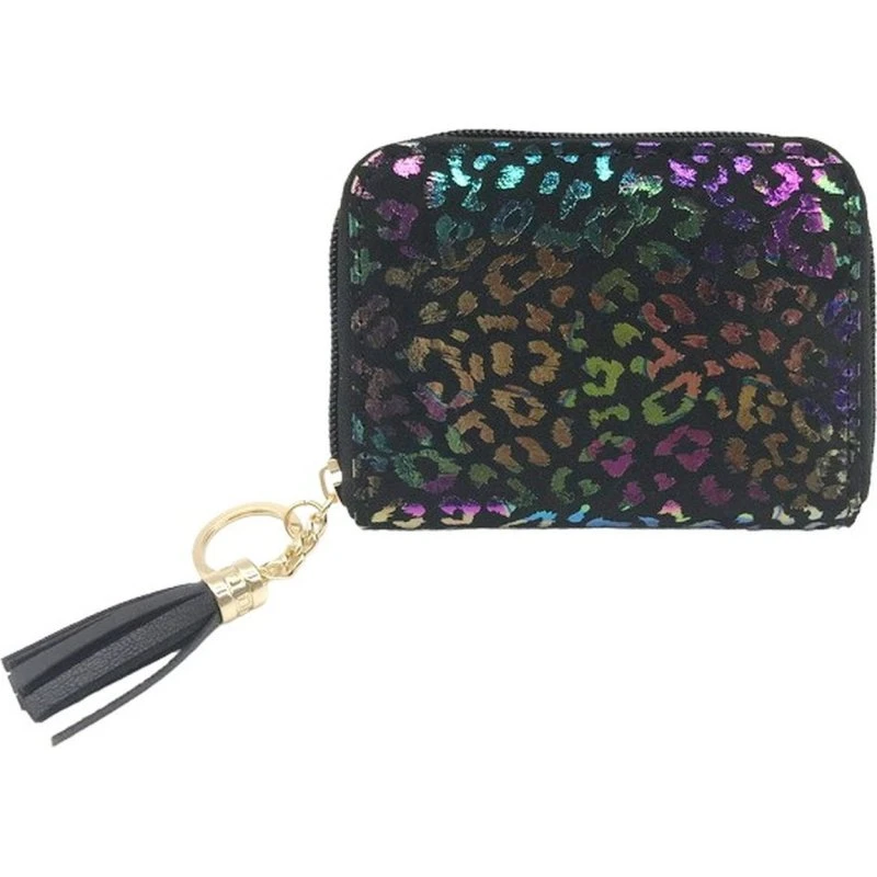 Tinka Pung med lynlås - Sort leopard