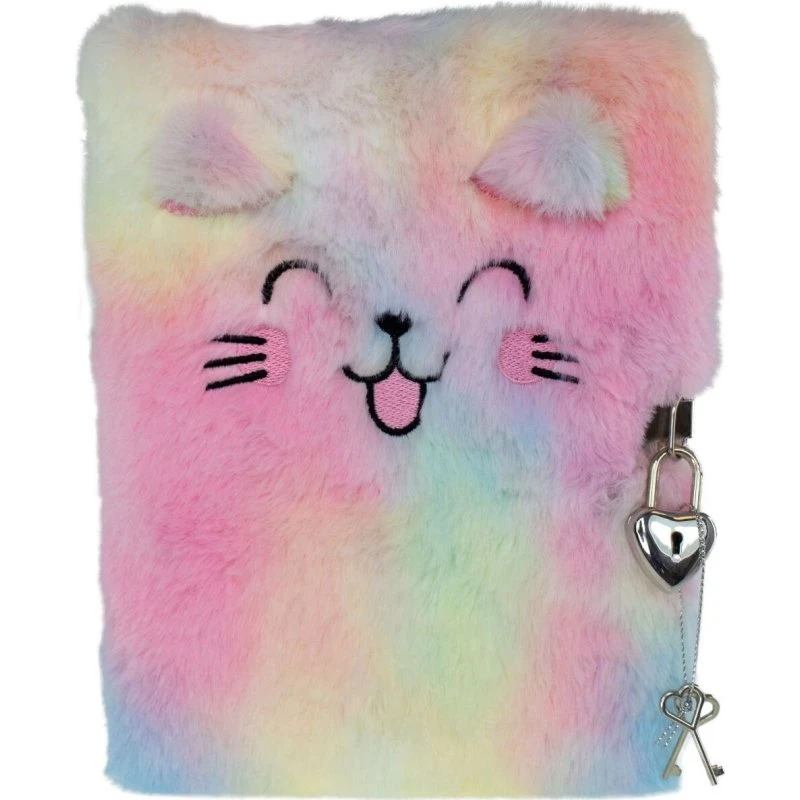 Tinka Plys Dagbog med Hængelås - Hund (ass. farver)