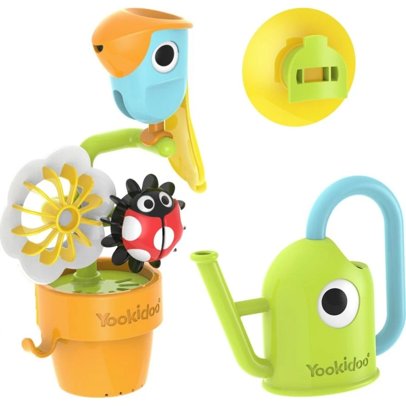 Yookidoo Pour 'n' Spin Vippefugl i Blomsterkrukke – Badelegetøj