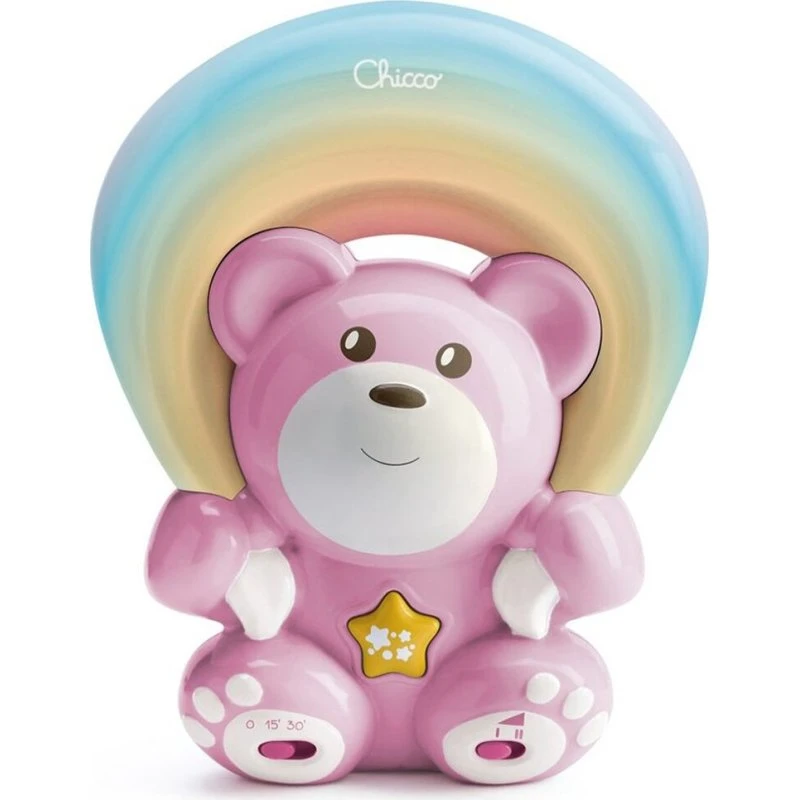 Chicco Rainbow Bear natlampe, pink