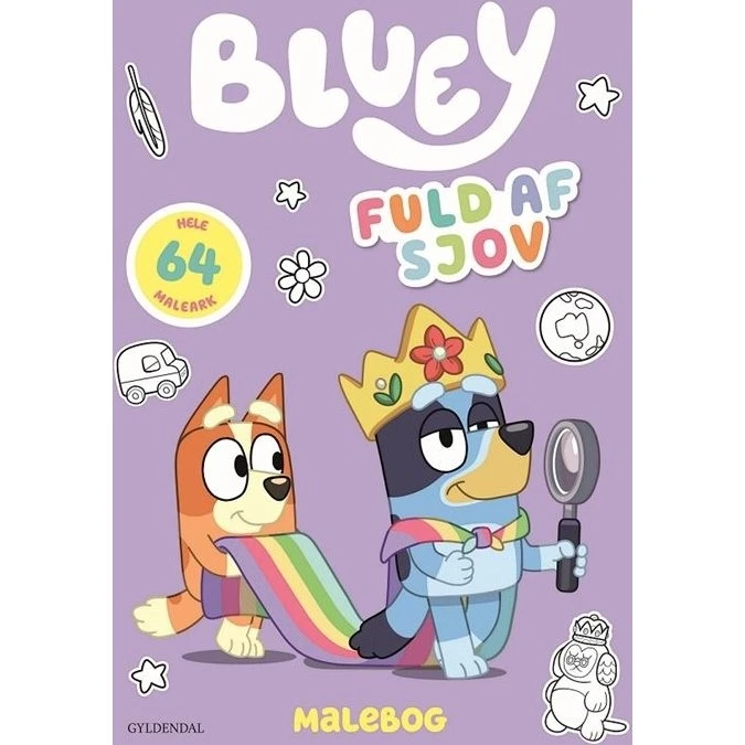 Bluey - Fuld af sjov (malebog, 64 maleark)