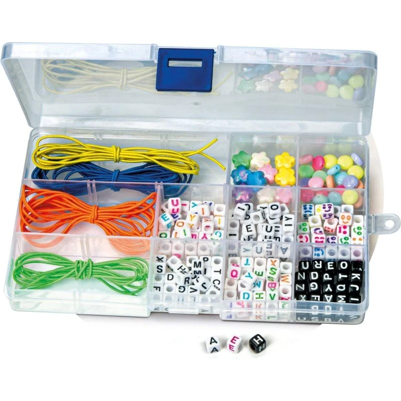 Crazy Chic Venskabsarmbåndssæt med bogstavperler og elastikker