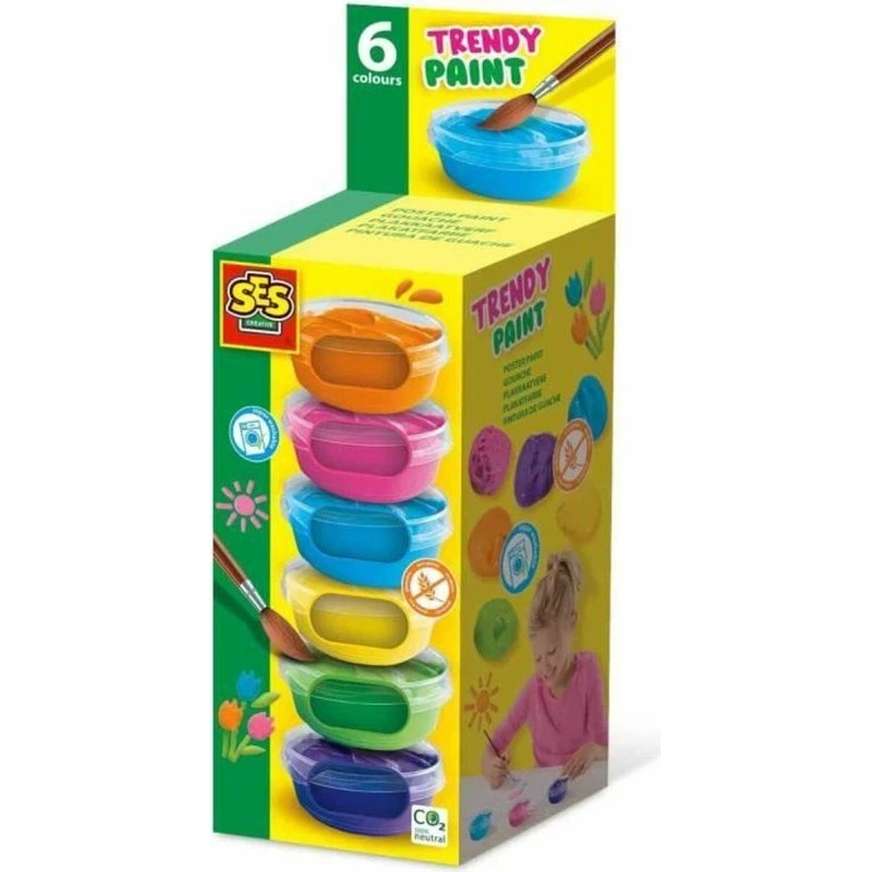 SES Creative gouache-farvesæt 6 x 45 ml