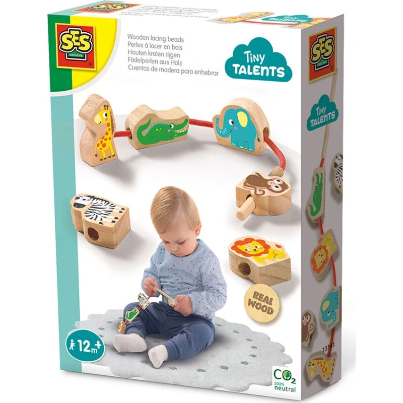 SES Creative Tiny Talents Trædyr på snor (snøreperler)