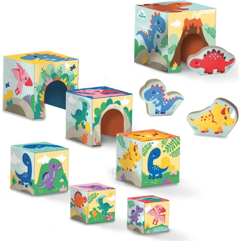 SES Creative Tiny Talents Stableklodser med dinosaurer, 10+ mdr