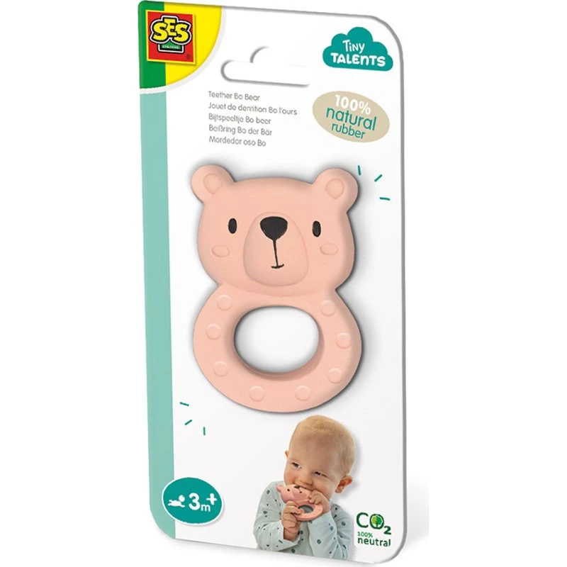 Tiny Talents Bo Bear bidering - 100% naturgummi
