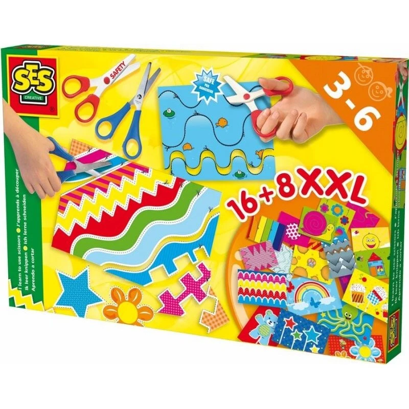 SES Creative Jeg lærer at bruge saks - Stort lær-at-klippe sæt