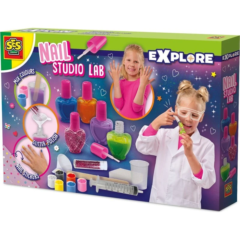 SES Creative Explore Nail Studio Lab - Lav selv neglelak sæt