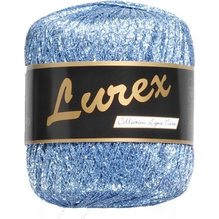 Lammy Lurex Garn 04 – Lyseblå 160 m (25 g)
